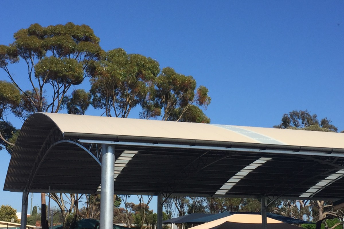 covered outdoor learning area shelter Elizabeth Vale Primary School SA City of Playford