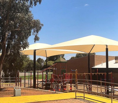 Frame shade sail structure school Port Augusta Eyre Peninsula SA