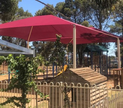 Frame shade sail structure Balaklava primary school Wakefield regional council  SA